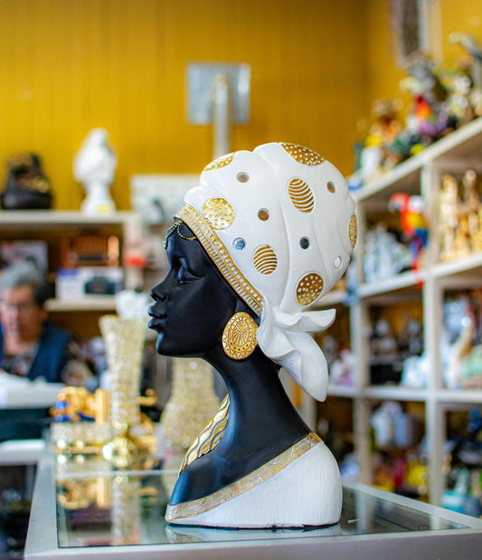 ✨ Escultura Decorativa de Mujer Africana ✨